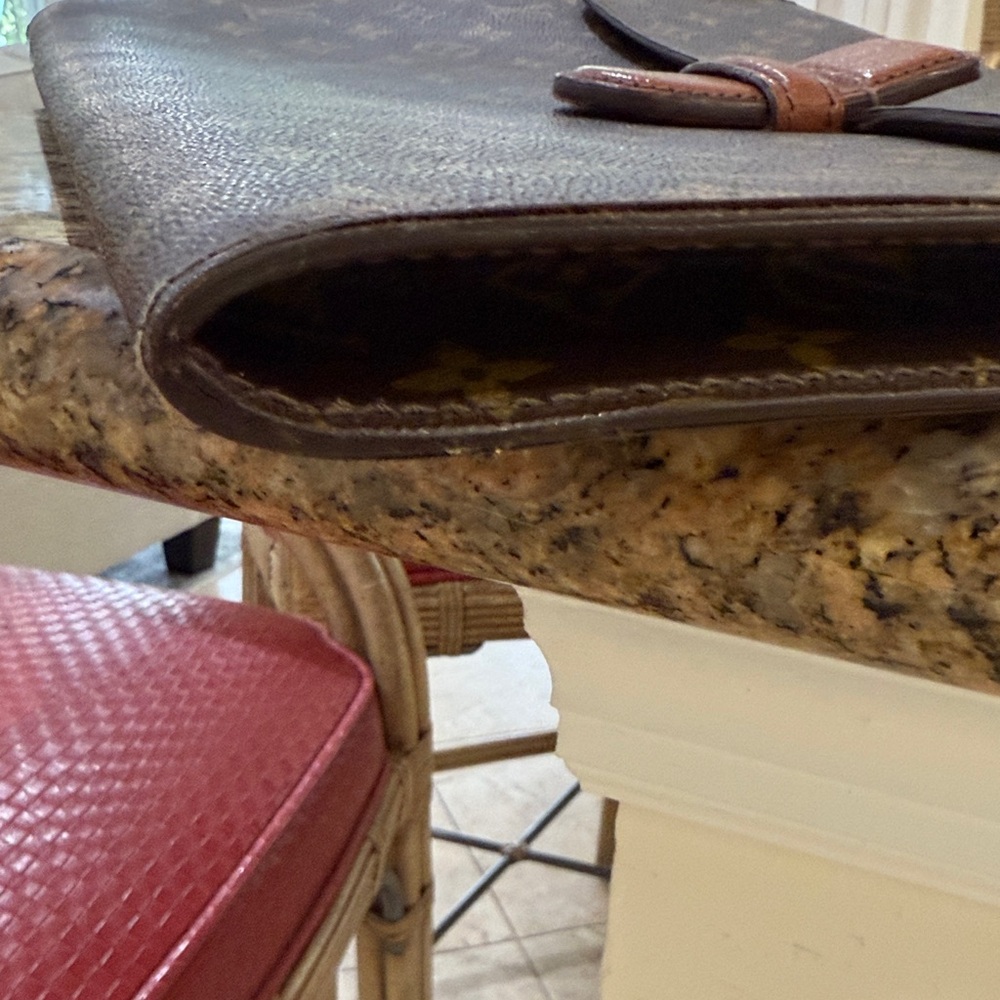 LV authentic monogram minister briefcase pre-date code interior pocket & divider - Picture 8 of 11